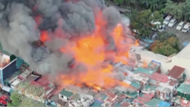 视频丨菲律宾首都马尼拉发生火灾 已致2人死亡