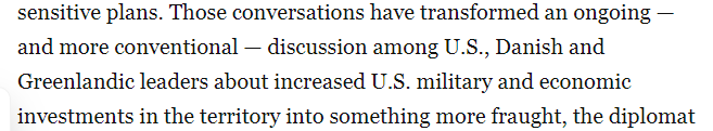 全球媒体聚焦 | 美媒：白宫称或将武力占领格陵兰岛的言论引发多方“被胁迫”的担忧