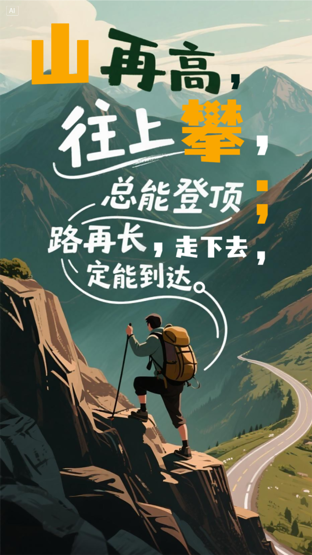 AI插画 | 这九句话，送给奋斗路上的每一个人