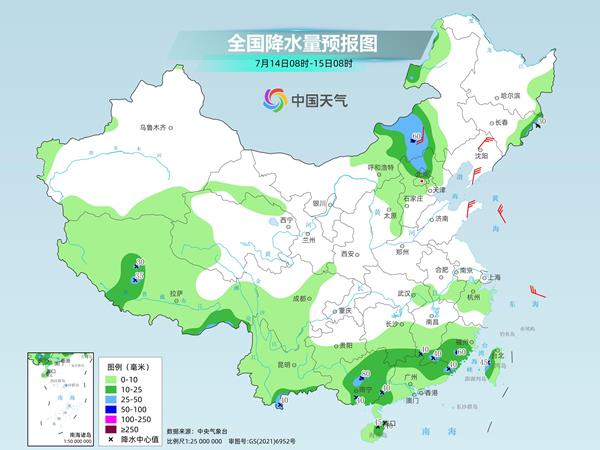 我国高温将达近期鼎盛 南方降雨减少减弱 东北华北需防雷雨