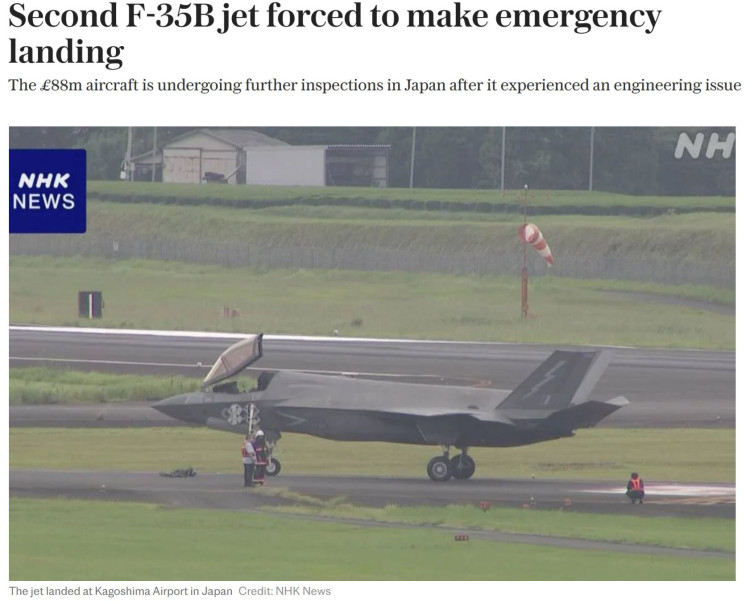 在印度、日本均出故障 “英军F-35B隐身舰载机并不靠谱”