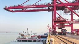岳阳新港集装箱吞吐量迎“开门红” 单日吞吐量创近两年新高