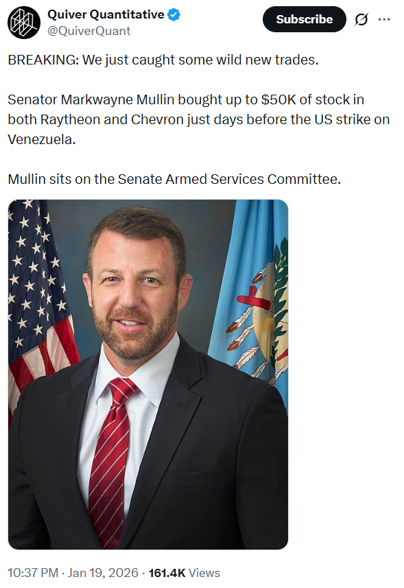 真相来了 | 美国新任国土安全部长马林 曾在委内瑞拉行动前买入相关股票？属实_fororder_2