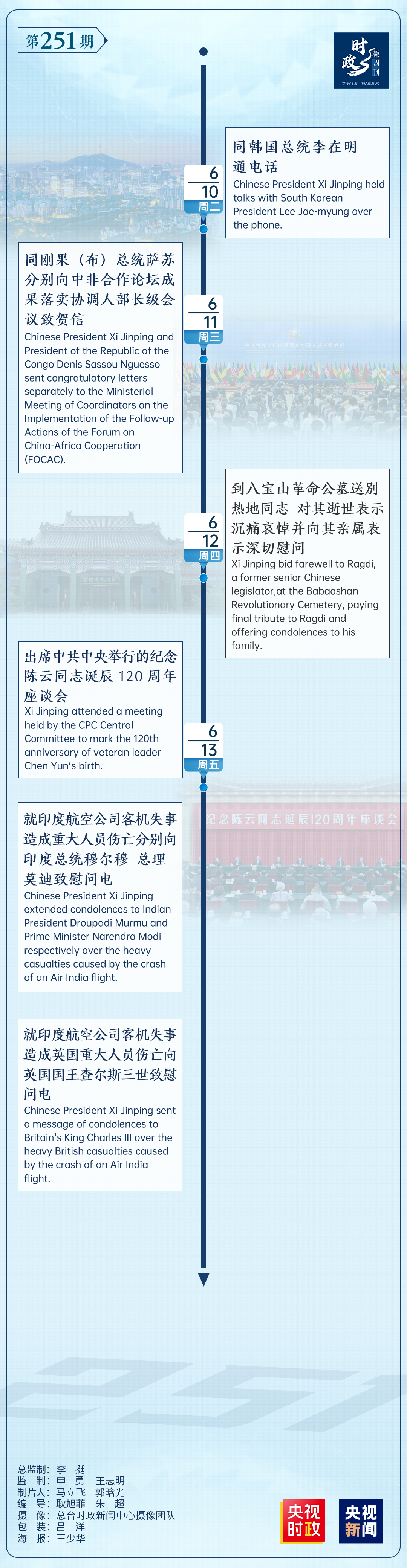 时政微周刊丨总书记的一周（6月9日—6月15日）
