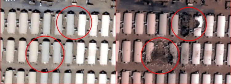 伊朗公布打击叙利亚和科威特美军基地设施的卫星画面