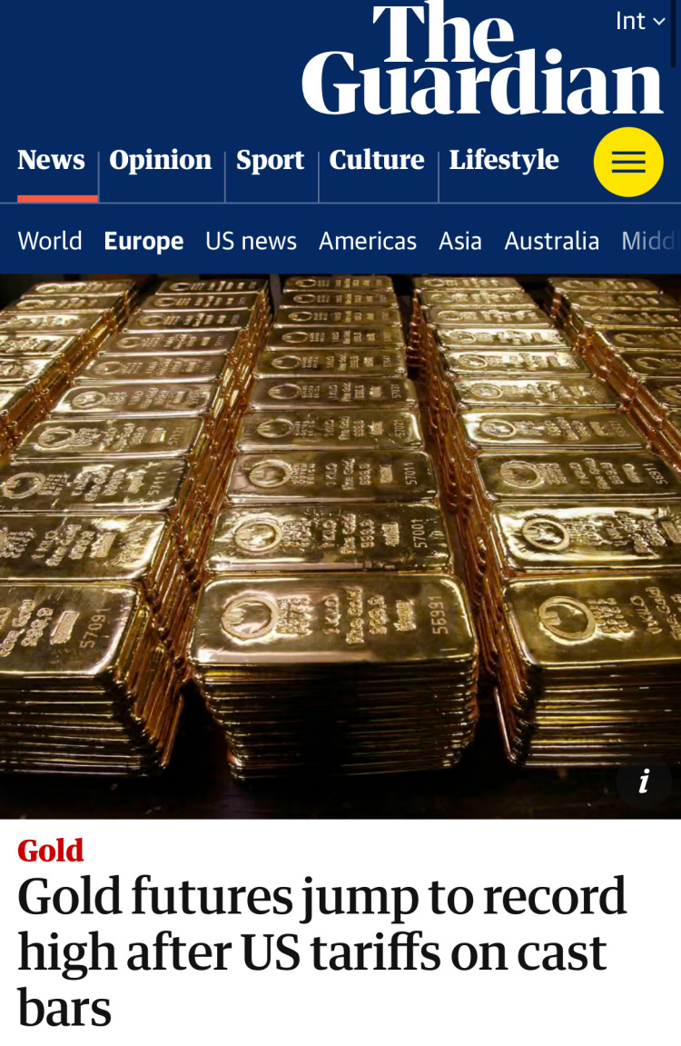 瑞士黄金贸易对美顺差 为何招致高关税？