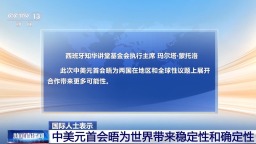 视频丨国际人士：中美元首会晤为世界带来稳定性和确定性