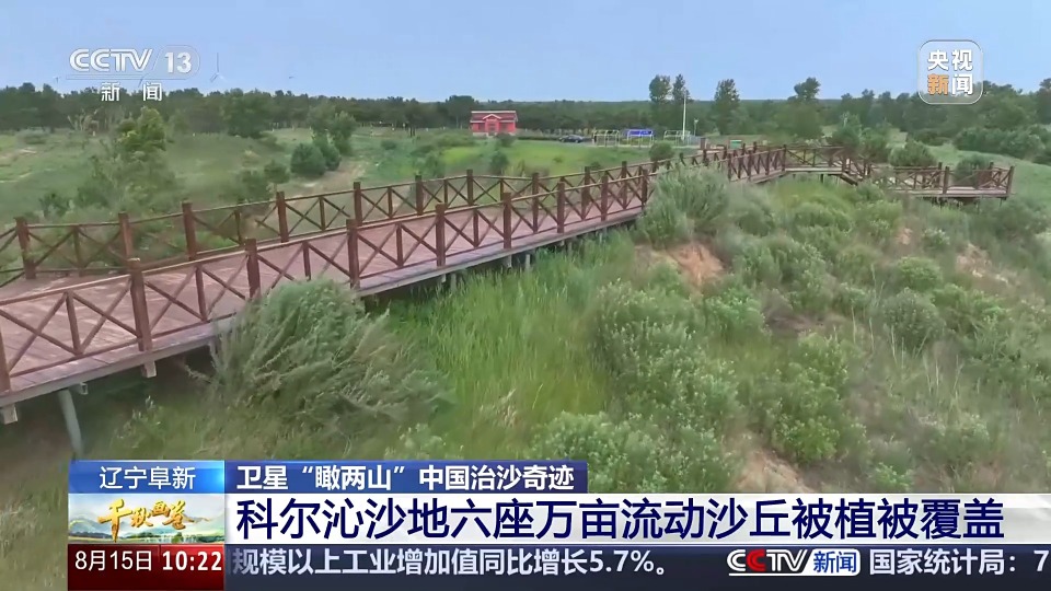 从黄沙漫天到绿意蔓延 卫星瞰四大沙地生态巨变