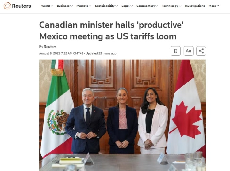 美关税大棒砸向邻国 墨加商讨“非美国贸易”