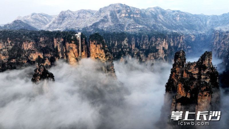 组图｜雪后初霁，张家界云海雾凇日出同框如仙境_fororder_f2029801f21b1967e849cd59da4da17dwatermark167c96fce3d0b7