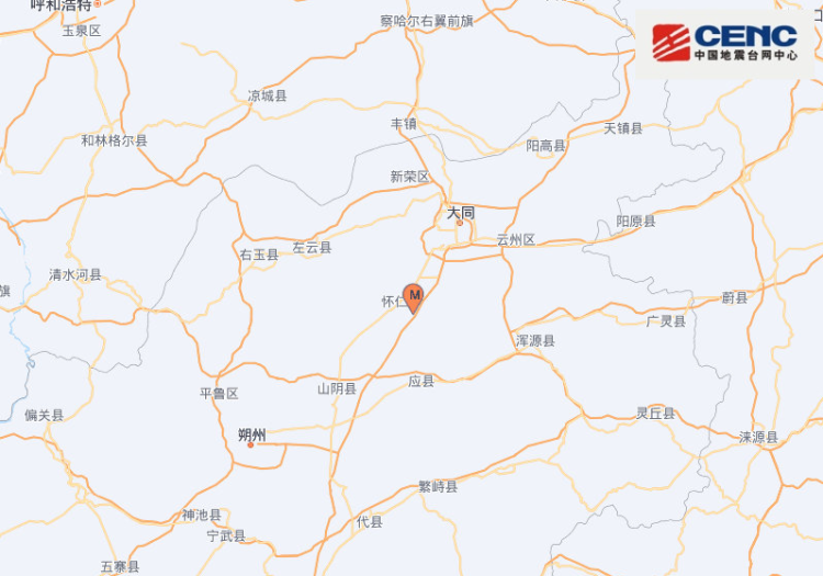 山西朔州发生3.6级地震 震源深度15公里