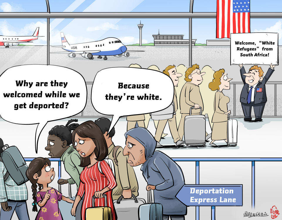 【Editorial Cartoon】Priority by Skin Color_fororder_英【国际漫评】肤色优先