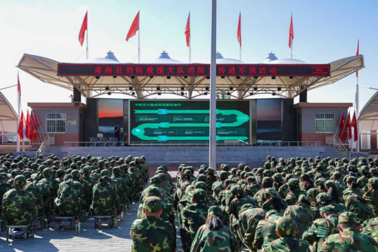 张掖市消防救援支队：军训植入消防课 守护校园安全_fororder_4