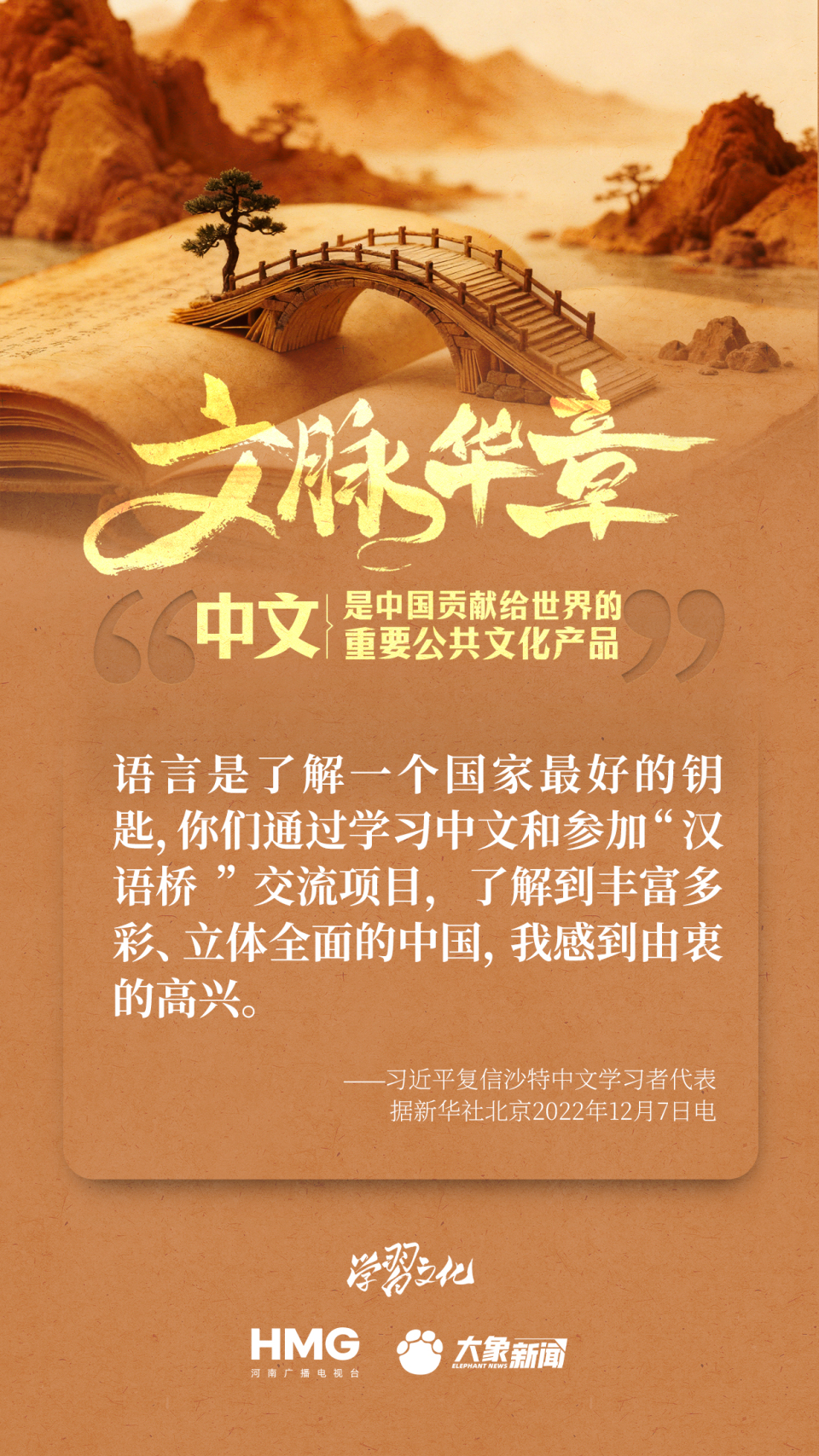 文脉华章|中文是中国贡献给世界的重要公共文化产品