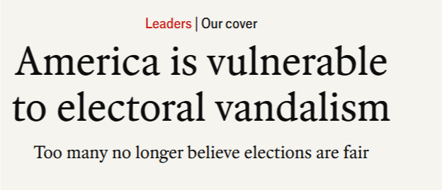全球媒体聚焦丨英媒：越来越多美国人不再相信选举是公平的