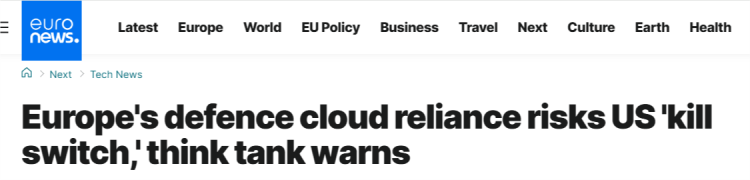 闪评 | 欧洲云服务受制于美 谋求数字主权独立道阻且长