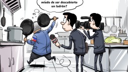 【Caricatura editorial】El ladrón teme ser descubierto