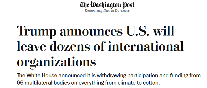 全球媒体聚焦 | 美国“退群”66个国际组织 外媒：目光短浅！_fororder_1