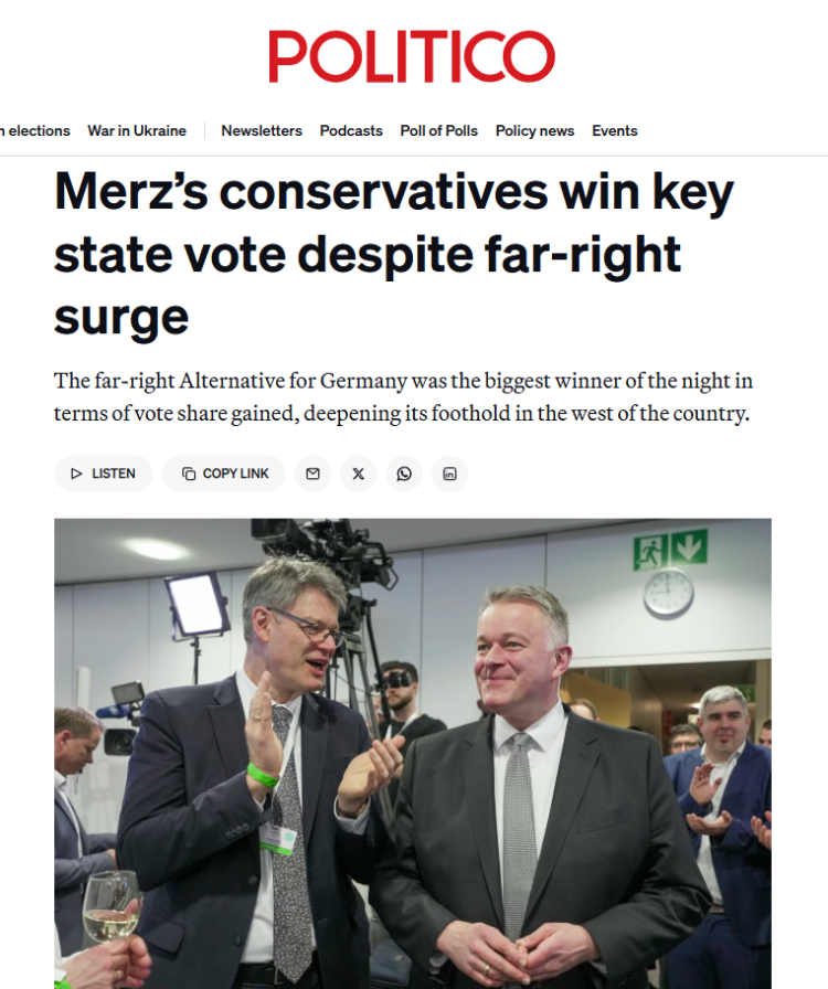 闪评 | 法德选举频现“右转”信号 欧洲政治正走向何方？