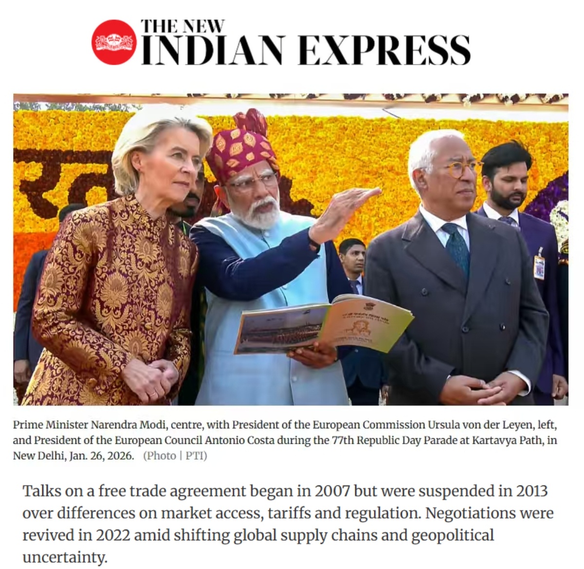 闪评| 欧印或将签署“历史性”贸易协定美国关税大棒下“抱团取暖”? - 国际在线移动版