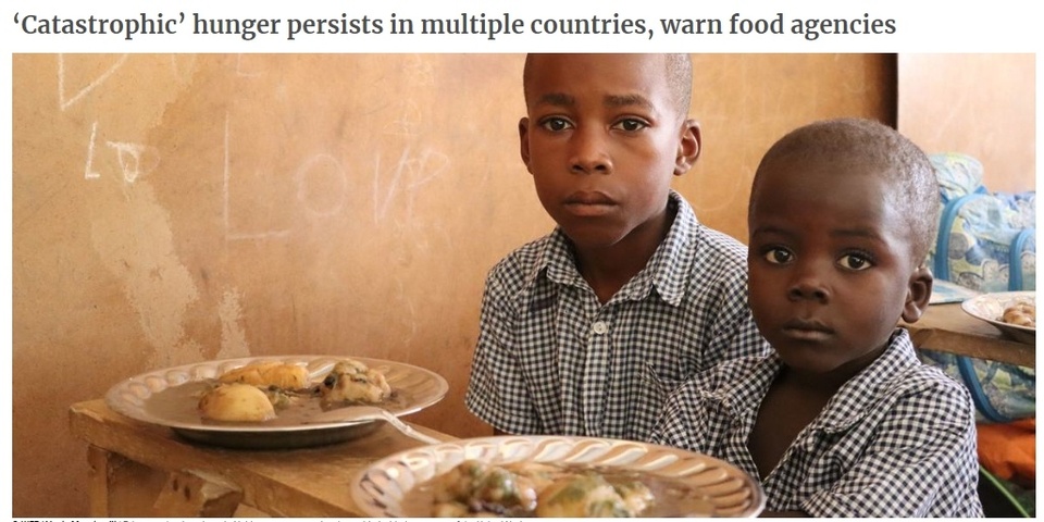 联合国报告:全球多地严重粮食不安全状况可能持续恶化