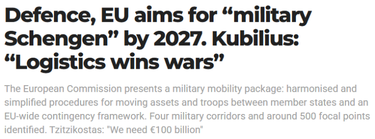 闪评丨欧盟朝“军事申根区”迈进 雄心已定 前景有忧