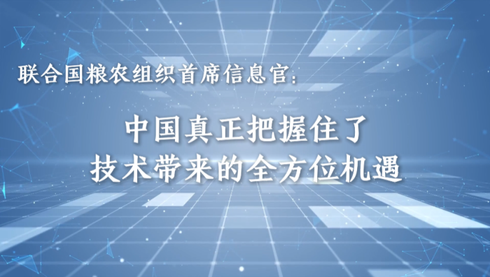 FAO首席信息官：中国真正把握住了技术带来的全方位机遇