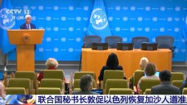 视频丨联合国秘书长敦促以色列恢复加沙人道准入