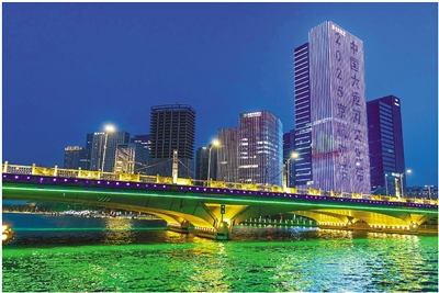 “大运长歌”光影秀 点亮京杭大运河璀璨夜