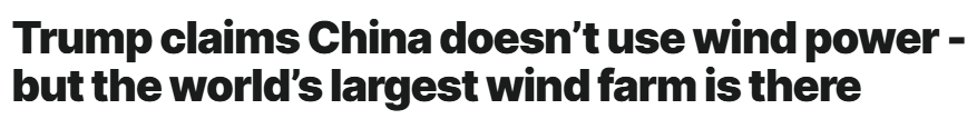 全球媒体聚焦 | 美领导人妄言中国没有风电场 外媒：中国可再生能源发展领跑全球_fororder_2
