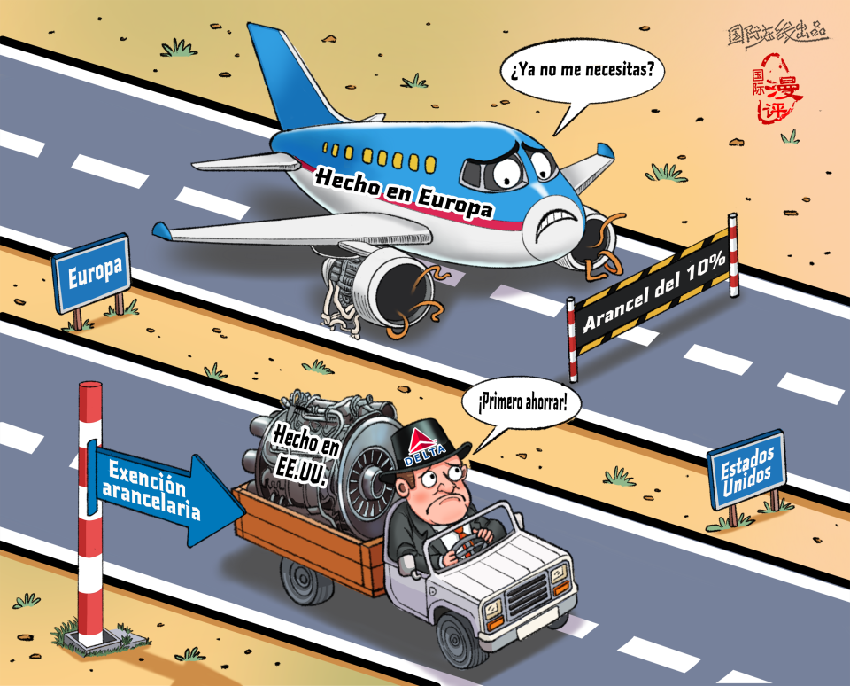 【Caricatura editorial】¿La política es dulce como la miel? ¡Para empresas estadounidenses es veneno!_fororder_西语
