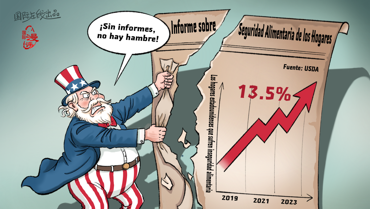 【Caricatura editorial】Truco de hacer desaparecer el hambre