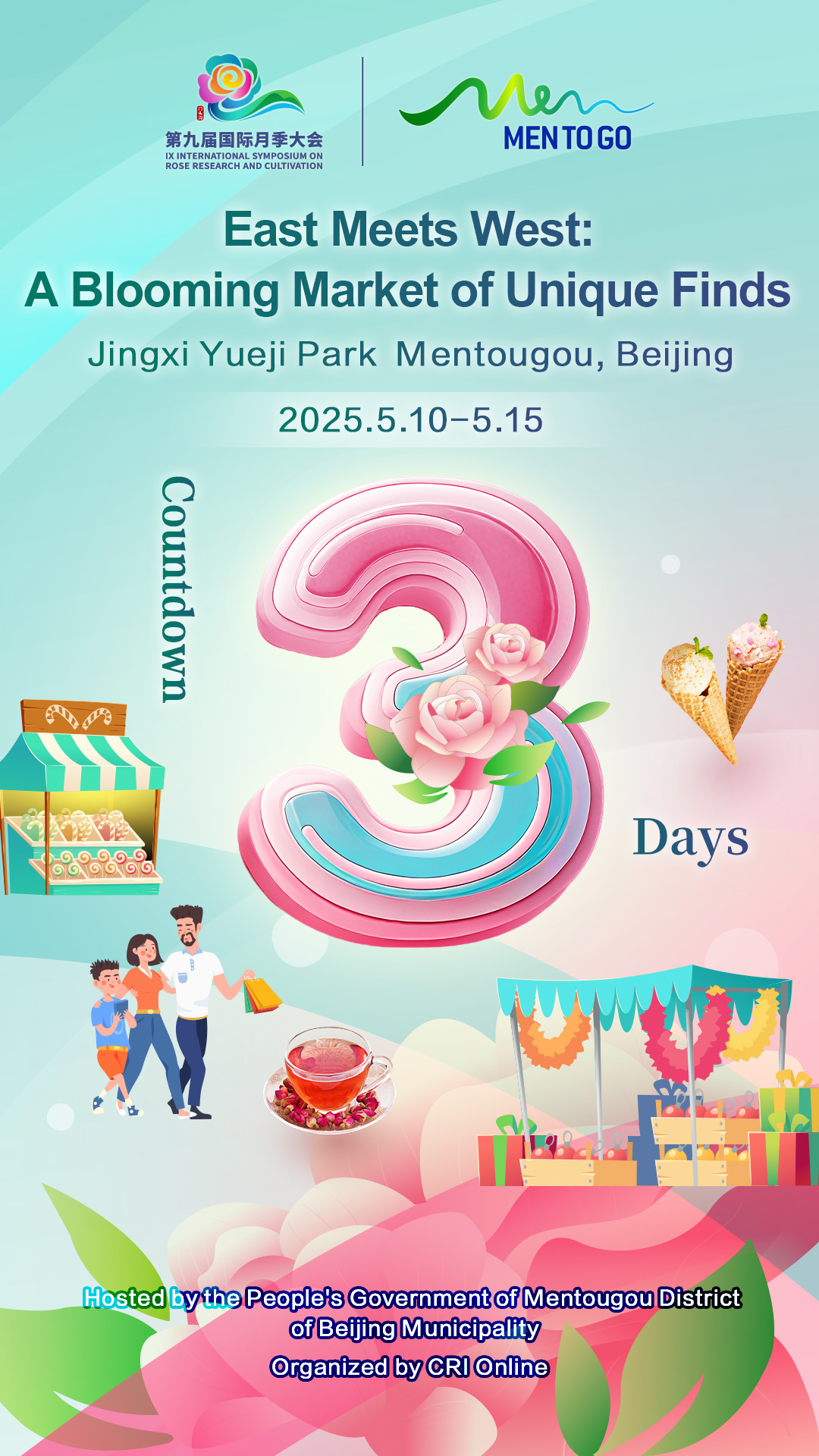 Poster: IX International Symposium on Rose Research and Cultivation Begins in 3 Days_fororder_倒计时3天