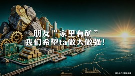 朋友“家里有矿”，我们希望ta做大做强！