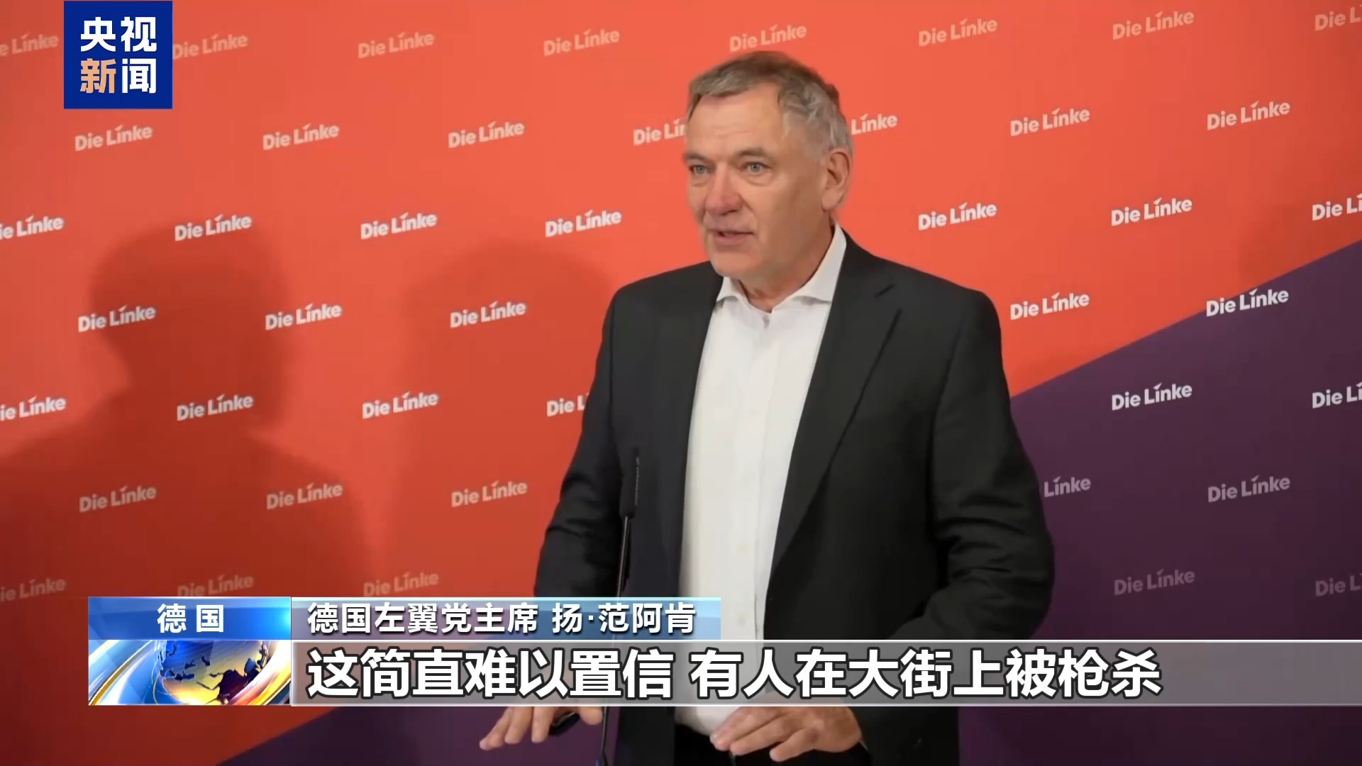 视频丨德国左翼党主席呼吁德国政府对以色列施压