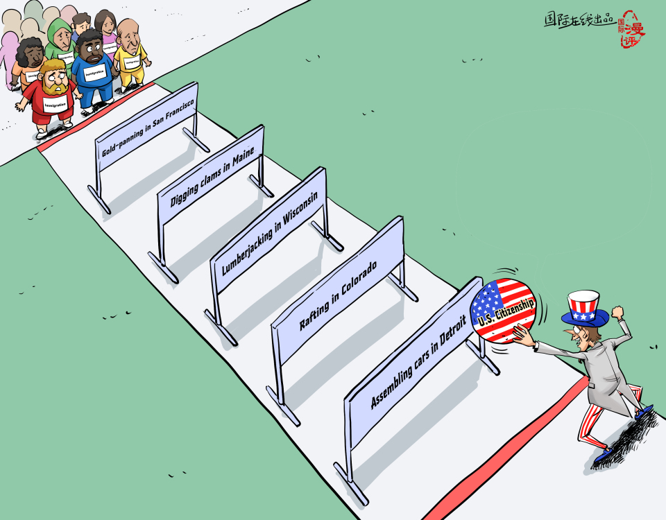 【Editorial Cartoon】The Hunger Games_fororder_英语