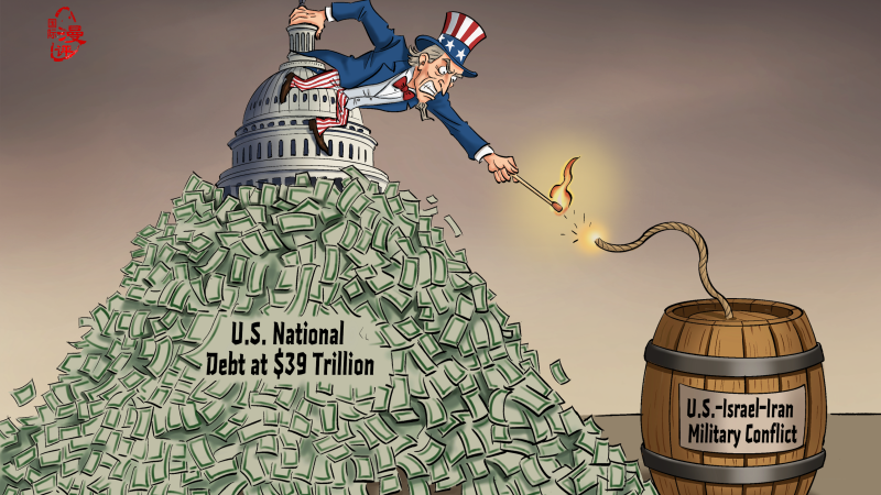 【Editorial Cartoon】Debt Peaks and Flashpoints