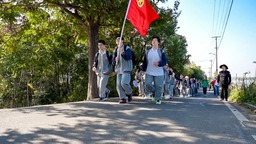 金华市金东区澧浦镇初级中学举行“徒步人生 感悟自然”杨卜山毅行活动