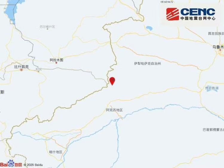 新疆阿克苏地区温宿县发生3.8级地震 震源深度10公里