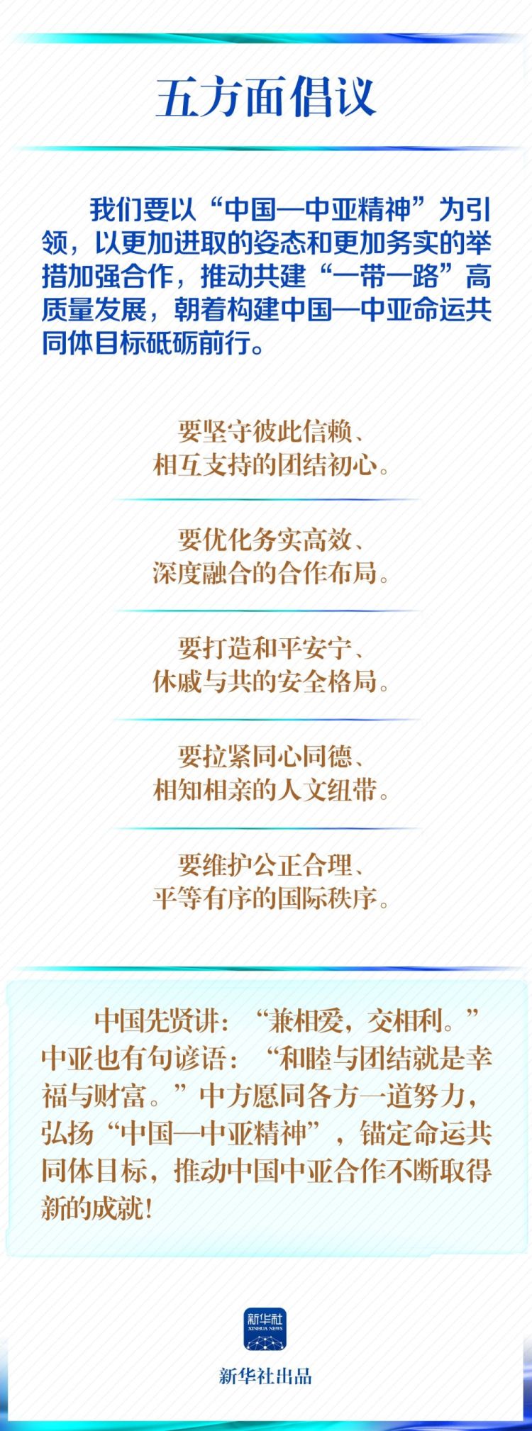 学习新语｜一图学习！习近平这样阐释“中国—中亚精神”深刻内涵_fororder_22224