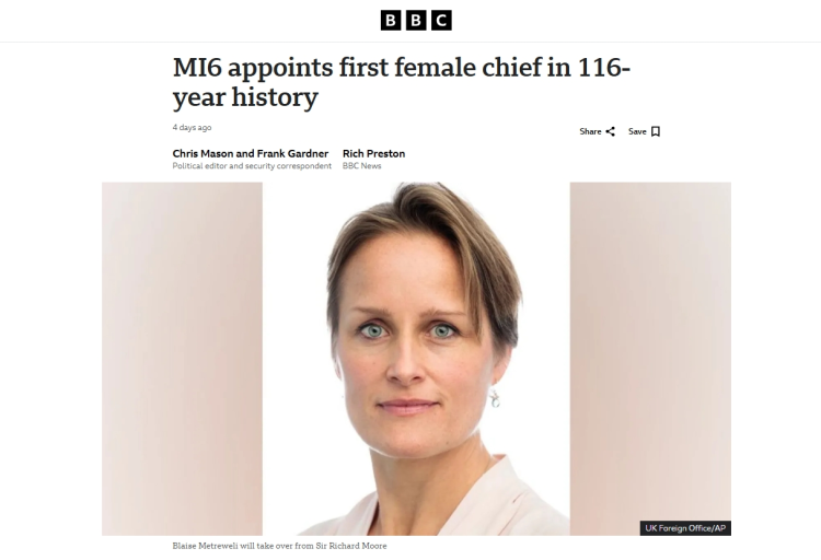 116年来首次，英国军情六处迎来女性局长_fororder_图片3