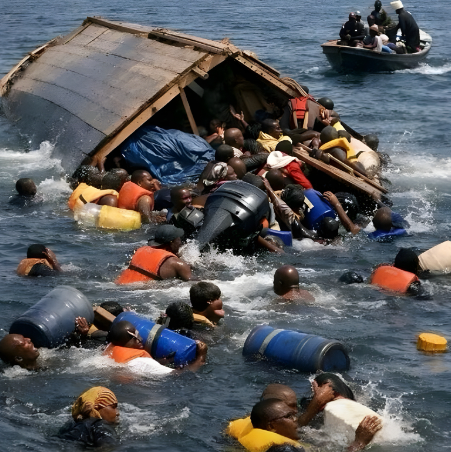 刚果（金）东部基伍湖一船只倾覆 至少21人失踪