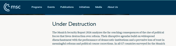 闪评 | 慕尼黑安全会议即将召开 谁是“破坏性政治”的祸根？