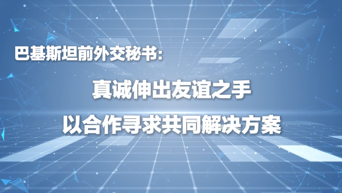 巴前外交秘书：真诚伸出友谊之手 以合作寻求共同解决方案