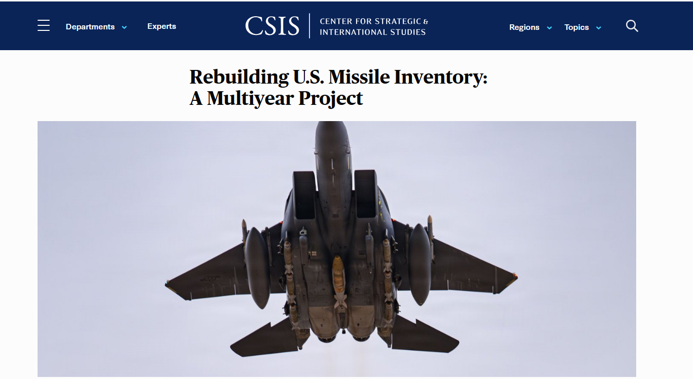 深观察︱补武器库至少需三年  弹药减少或是美国对伊决策考量之一