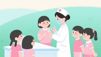 暑假接种正当时 北京HPV疫苗护佑青春健康_fororder_jimeng-2026-07-23-3093-卡通画风格，画面主体为北京HPV疫苗接种场景，人物穿护士服即可，清新风画面风格，...