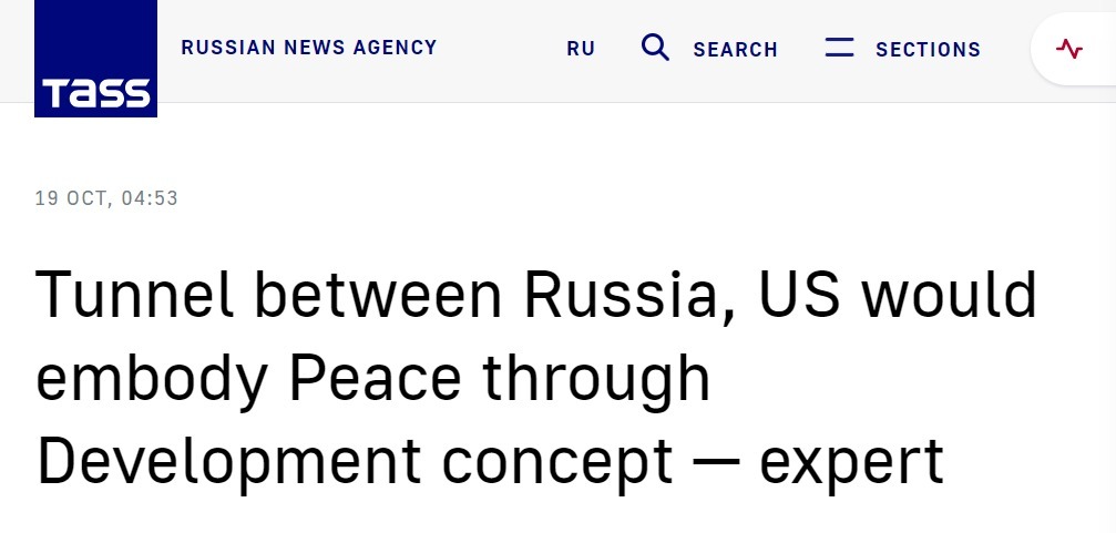 全球媒体聚焦｜外媒关注俄美海底隧道：有意义、有困难、有魅力
