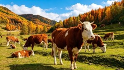 秋染万家坪 牧歌满关山——天水张家川红花牛绘就生态畜牧振兴画卷