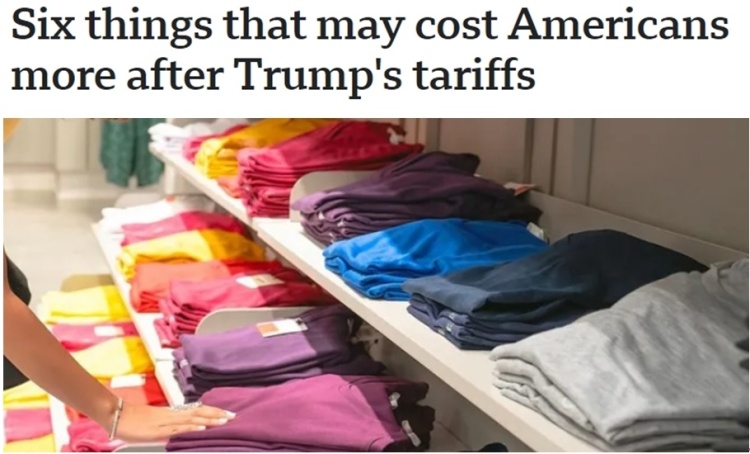 外媒：美国六类商品可能因关税政策涨价