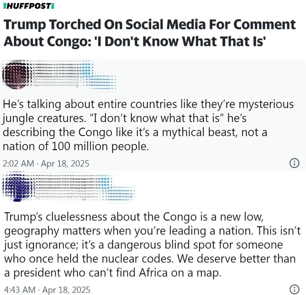 这又是一个他“不知道”的国家